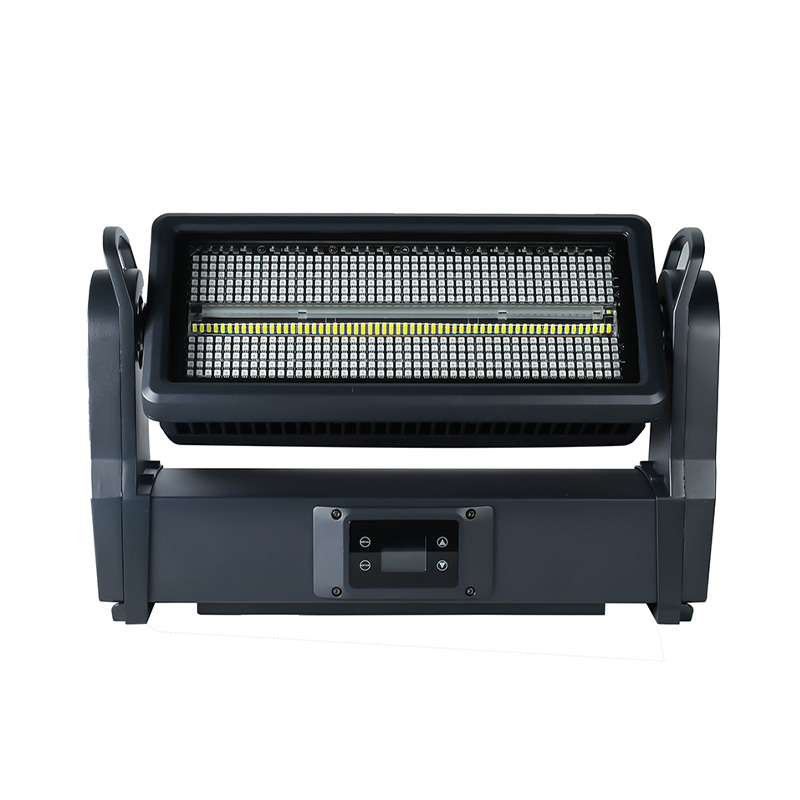 IP67 waterproof 600W square strobe light illuminating an outdoor festival stage