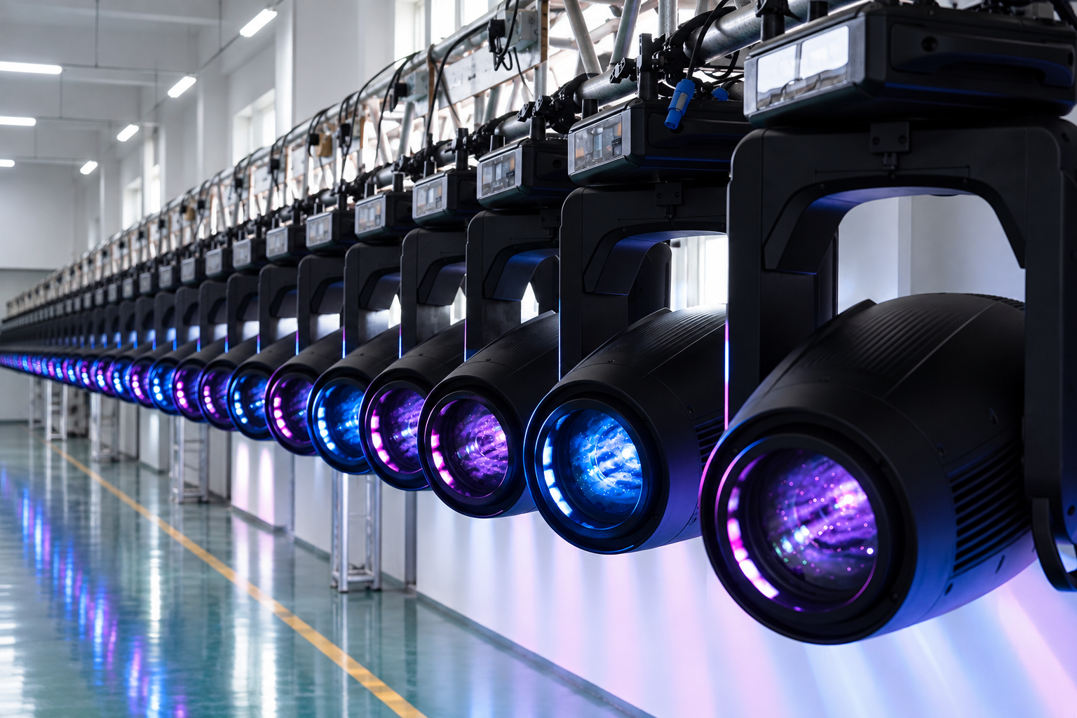 NOWLIT 48-hour suspended aging test for stage lighting fixtures